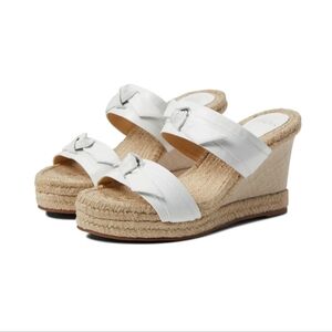 New! Alexandre Birman White Clarita 75 Wedge Espadrille Platform Sandals 38/7.5